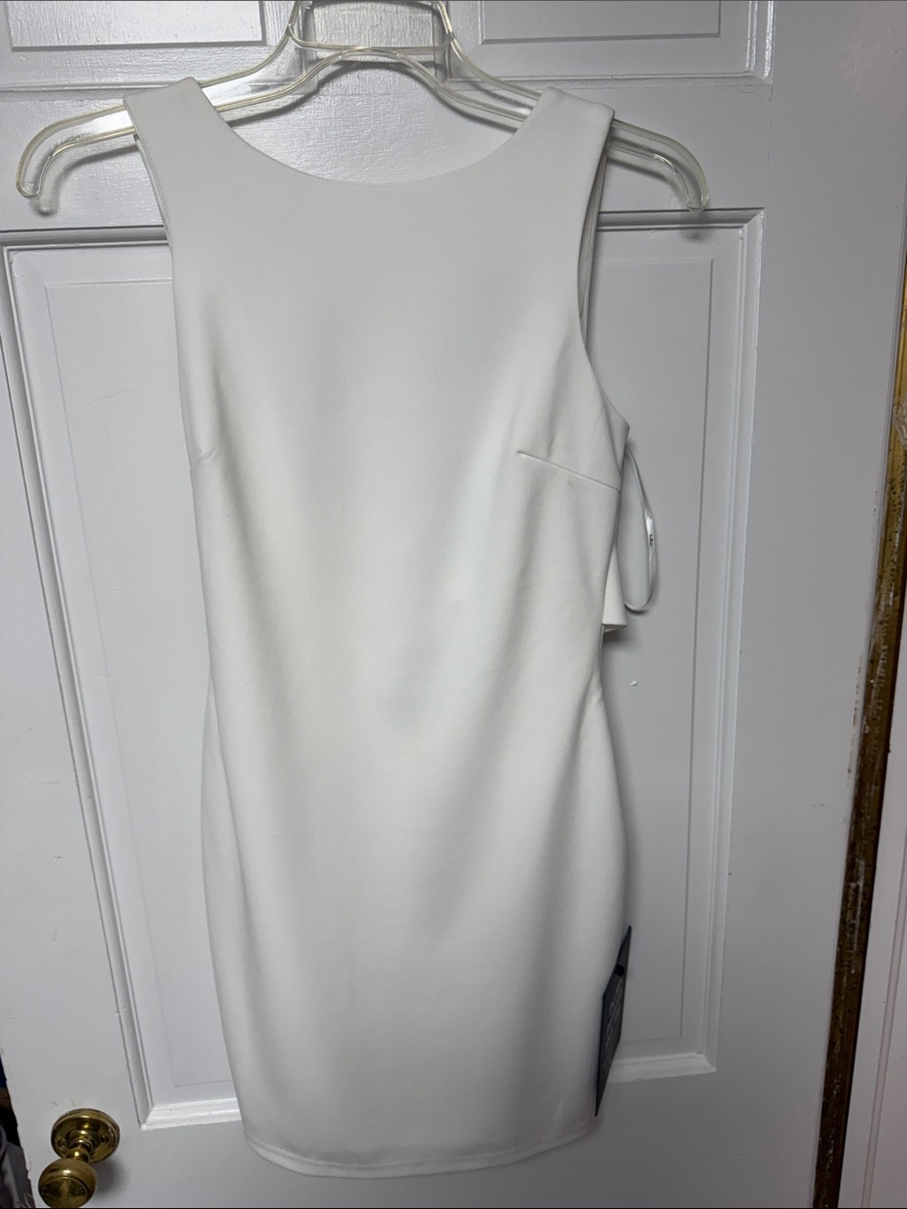 Lulu's White Sleeveless Mini Sheath Dress HOCO